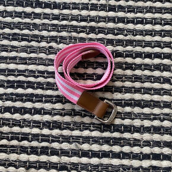 🌿Janie & Jack Toddler Girls Pink White Adjustable Belt  2/3T - Picture 1 of 3